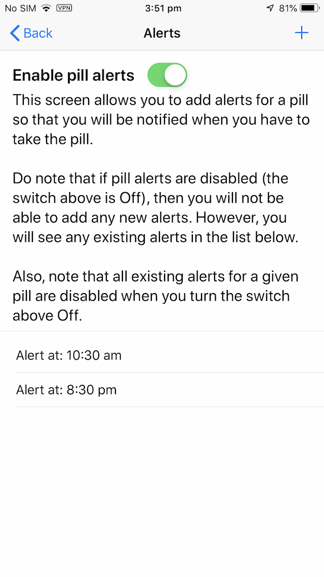 Pill Alert for PillMinder